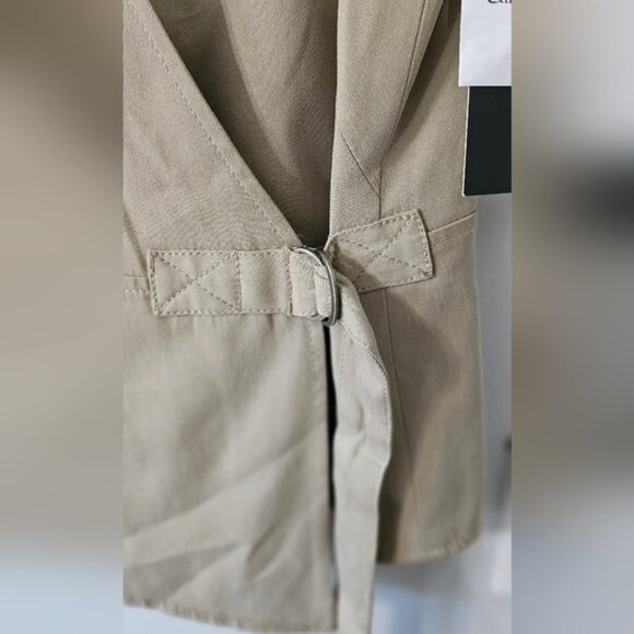 NWT Worth Beige  Belted Vest Size 8 - Picture 3 of 4